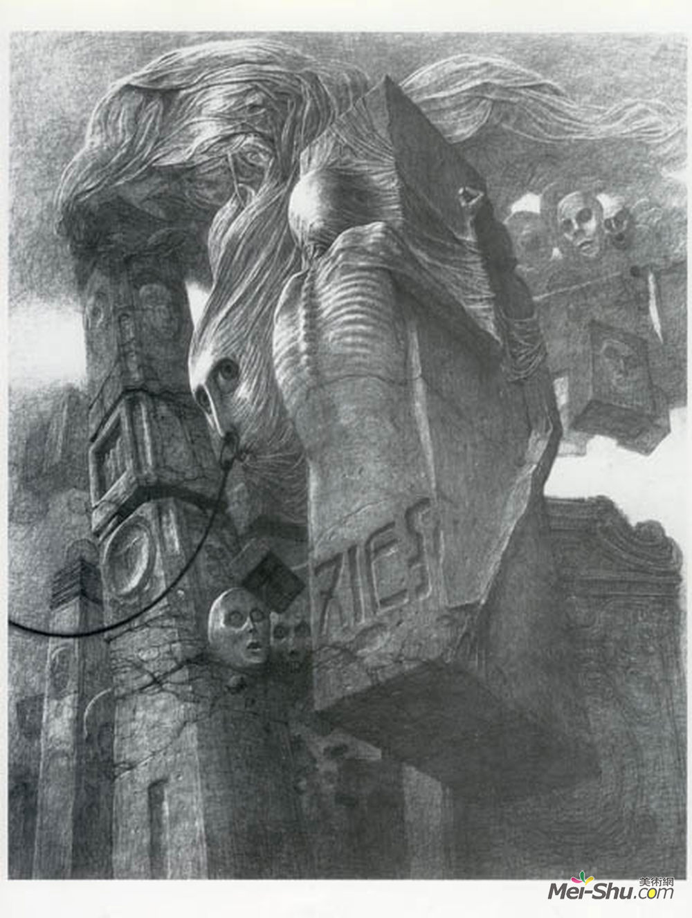 济斯瓦夫·贝克辛斯基(Zdzislaw Beksinski)高清作品《无题》