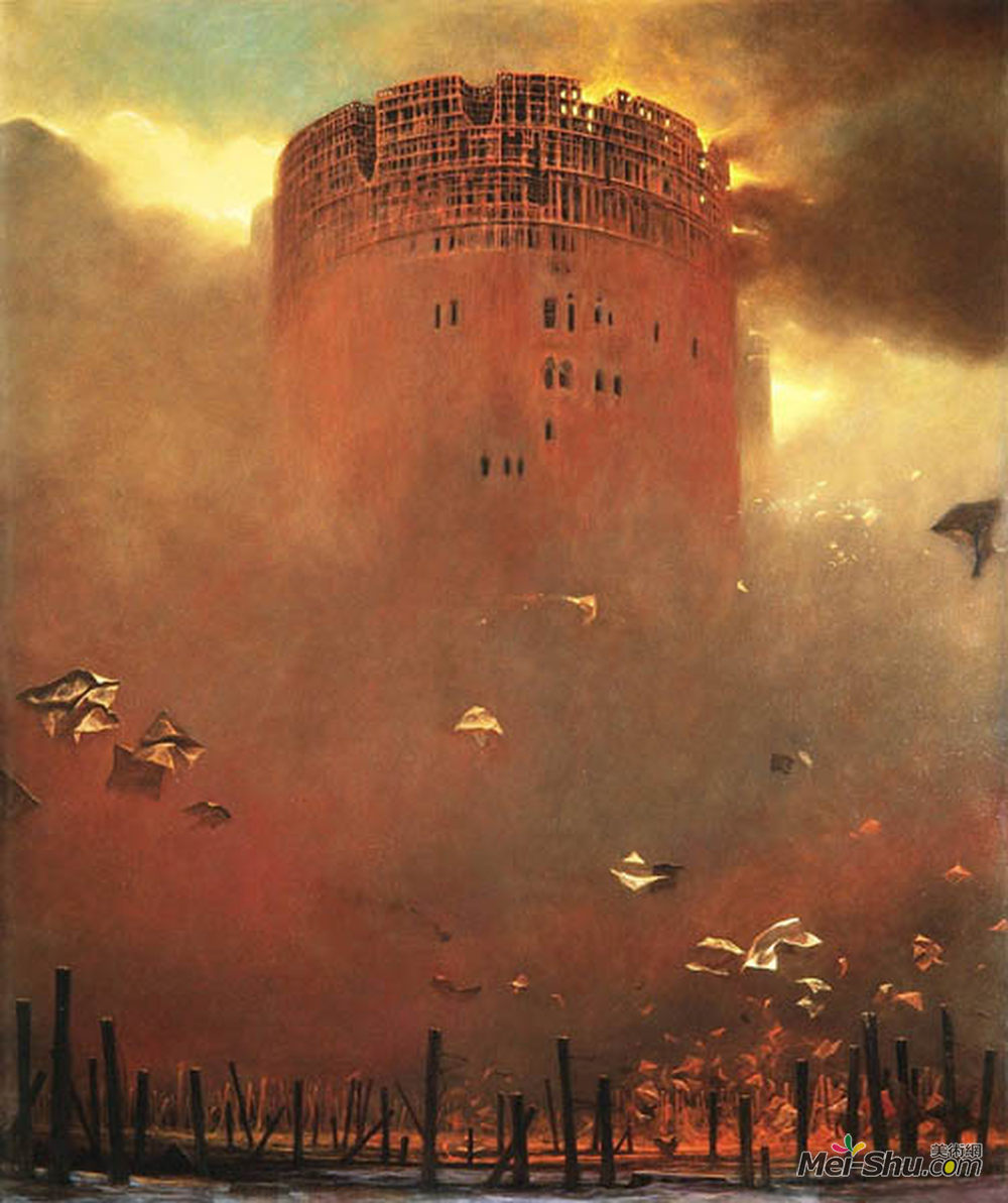 济斯瓦夫·贝克辛斯基(Zdzislaw Beksinski)高清作品《无题》