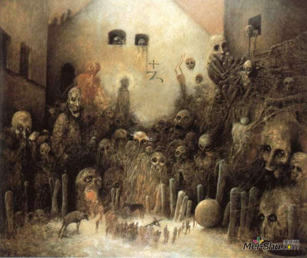 济斯瓦夫·贝克辛斯基(Zdzislaw Beksinski)高清作品《无题》