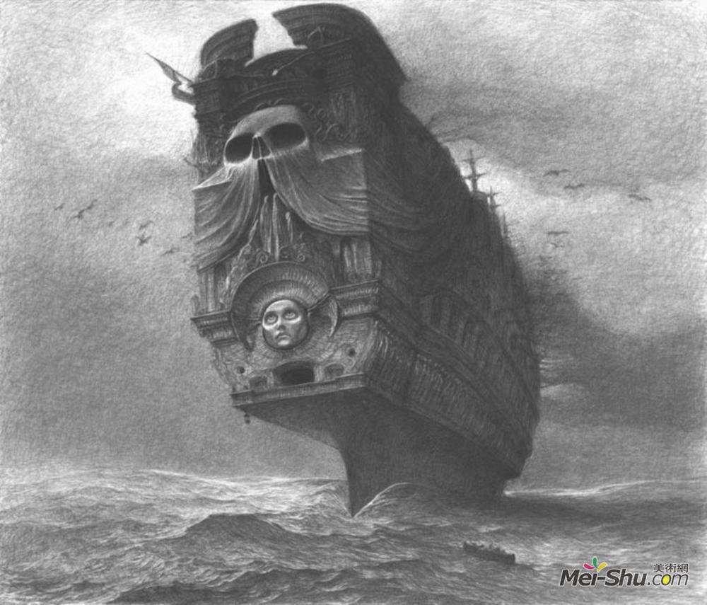 济斯瓦夫·贝克辛斯基(Zdzislaw Beksinski)高清作品《无题》