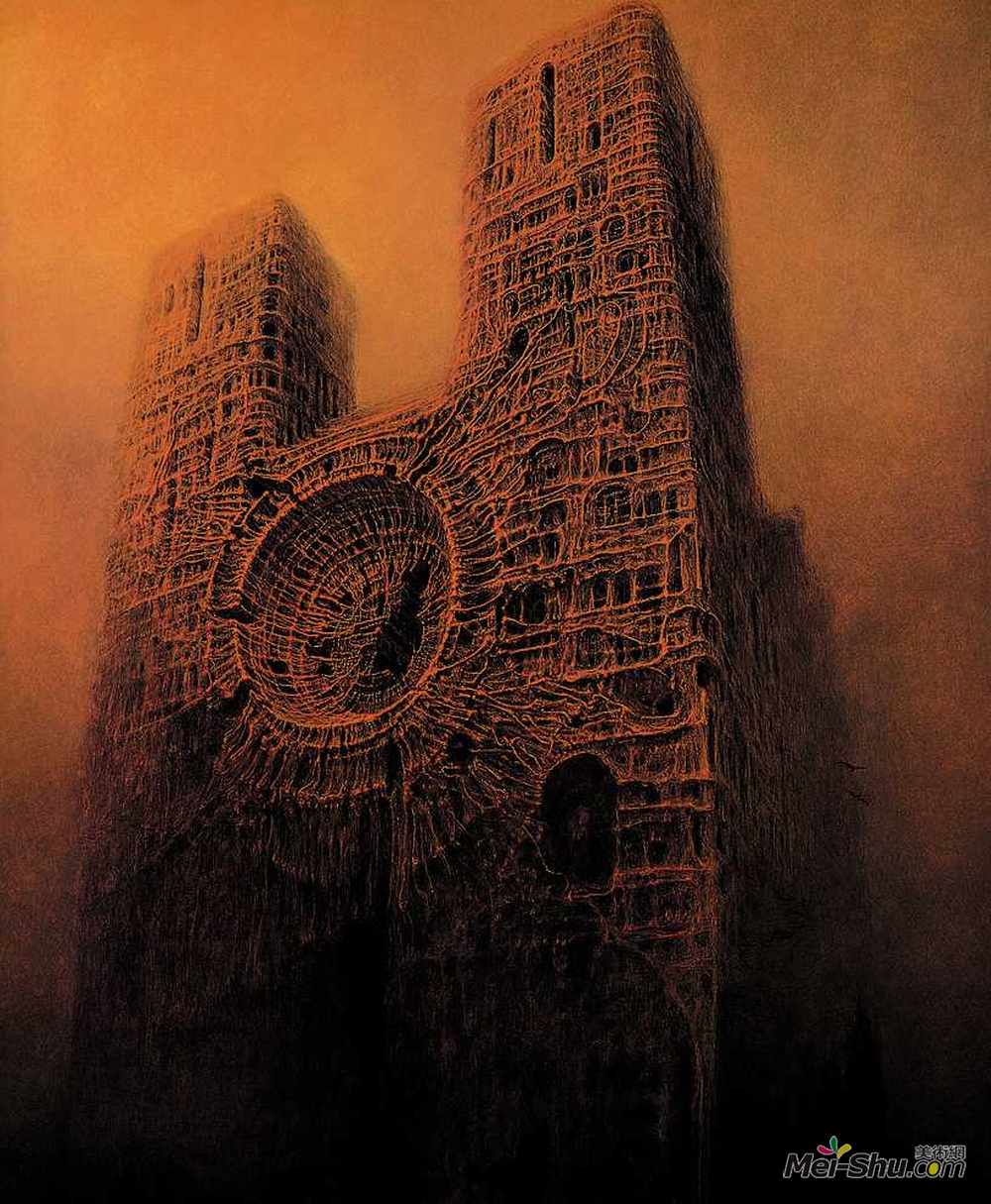 济斯瓦夫·贝克辛斯基(Zdzislaw Beksinski)高清作品《无题》