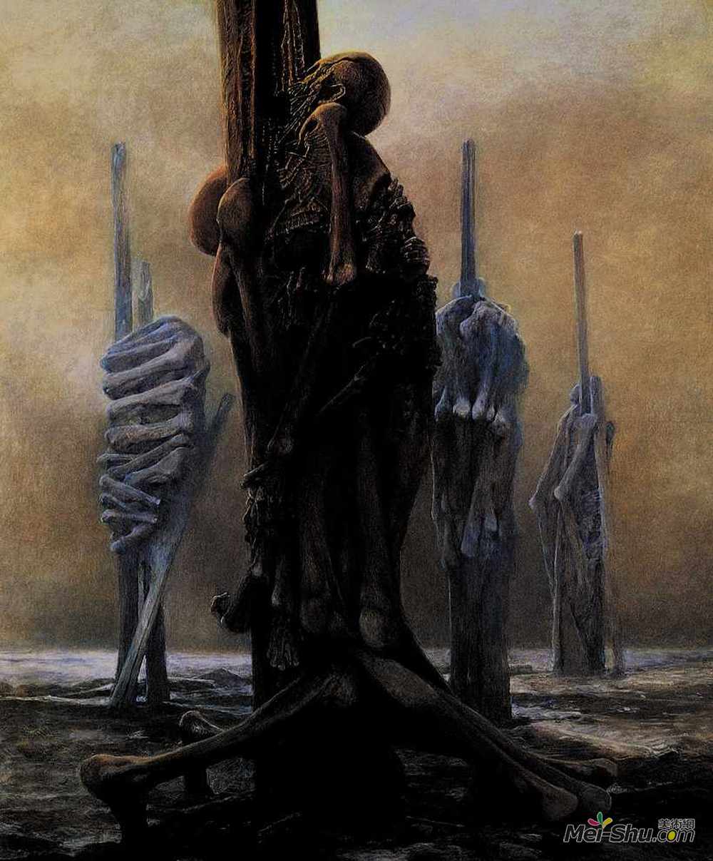 济斯瓦夫·贝克辛斯基(Zdzislaw Beksinski)高清作品《无题》