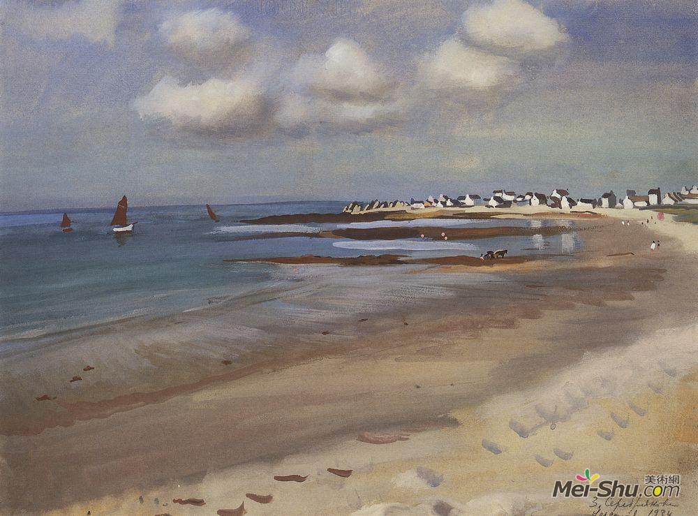 齐内达·塞莱布里阿库娃(Zinaida Serebriakova)高清作品《Brittany. Leskonil.》