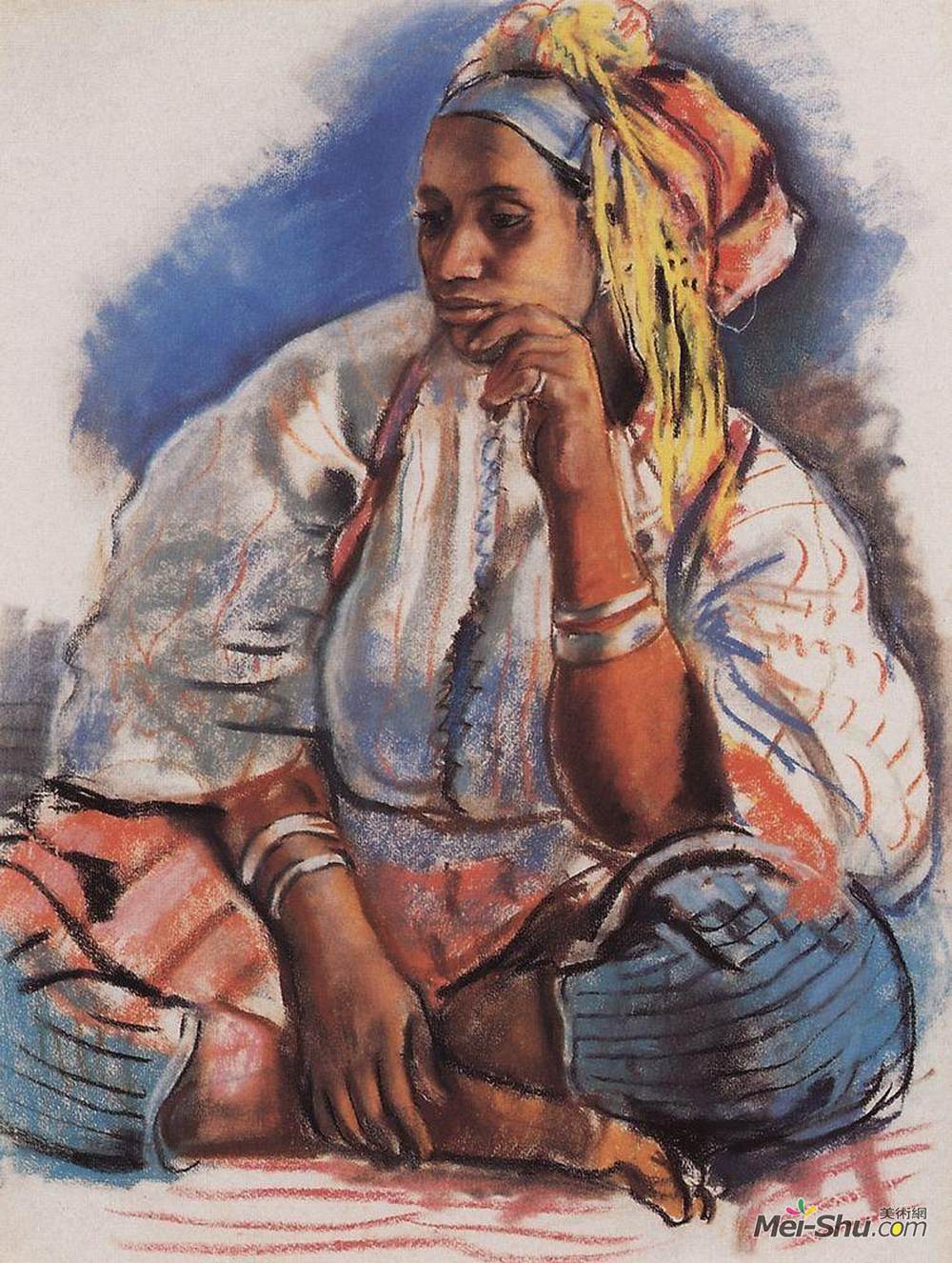 齐内达·塞莱布里阿库娃(Zinaida Serebriakova)高清作品《荒原》