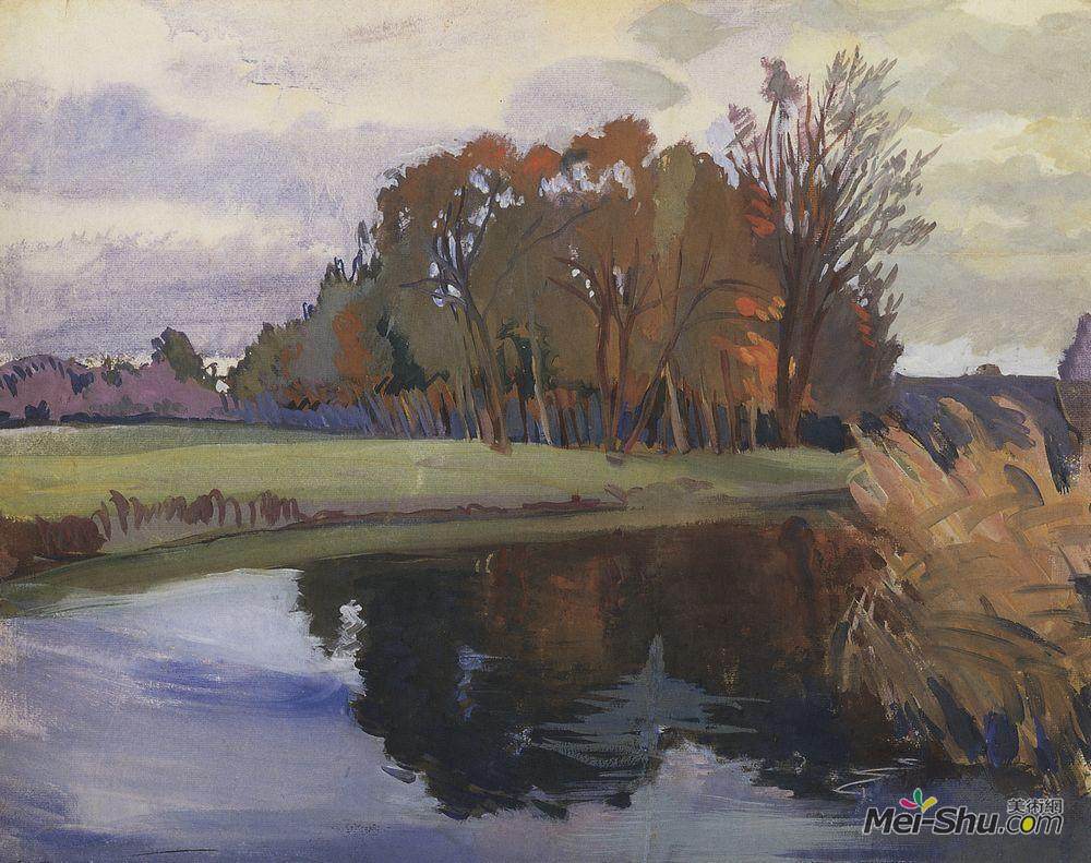 齐内达·塞莱布里阿库娃(Zinaida Serebriakova)高清作品《夏天》