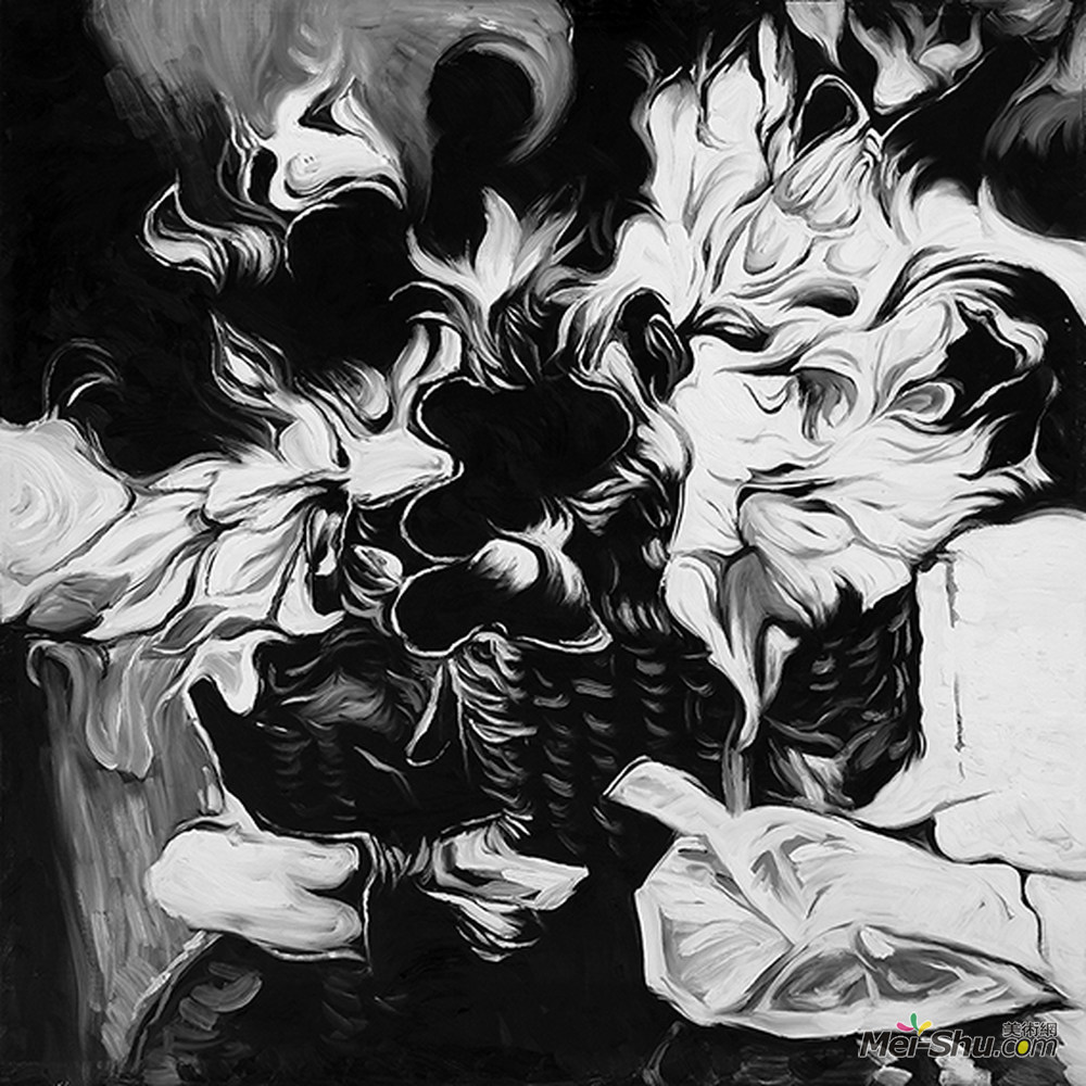 花1(100X100cm布面油画)