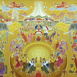 《中国—东盟博览会》油画　300×800cm