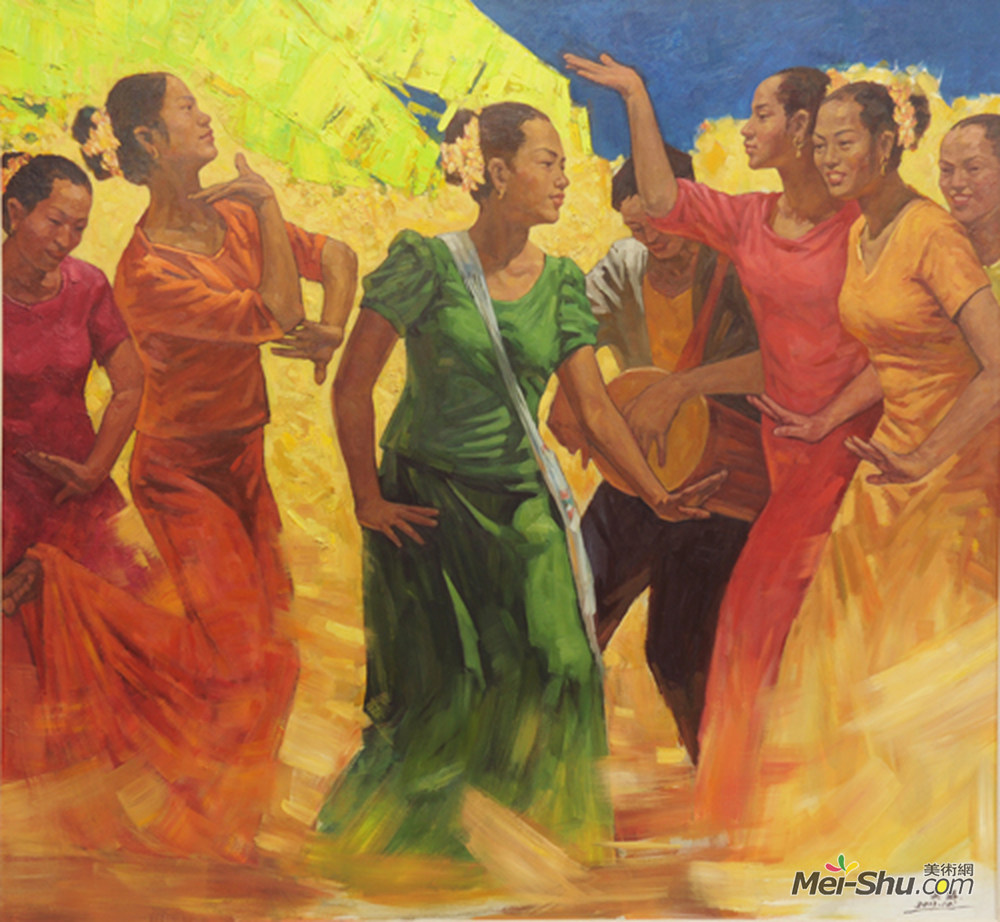《欢乐的瑞丽 》150×140㎝ 2013年