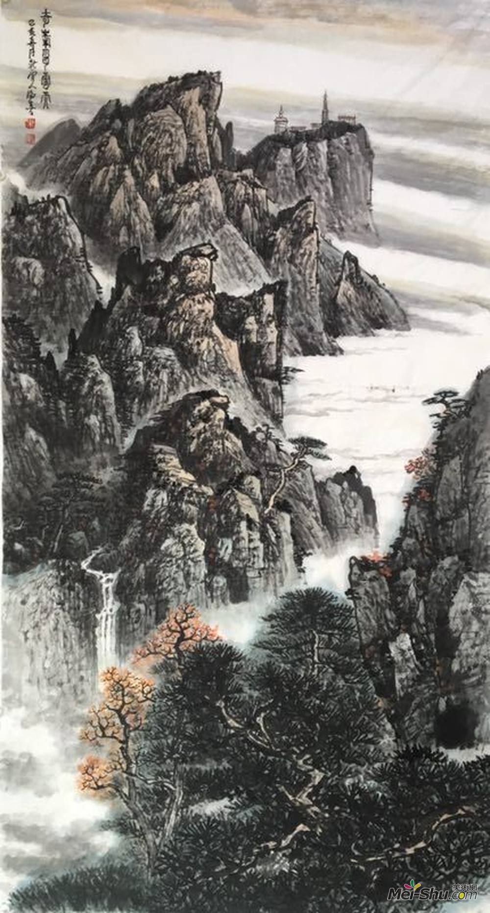 奇峰耸云天