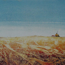 《塬》水彩画79x54cm