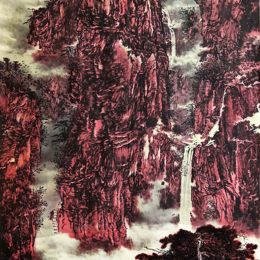 《漫山红》240x120cm2016年创作