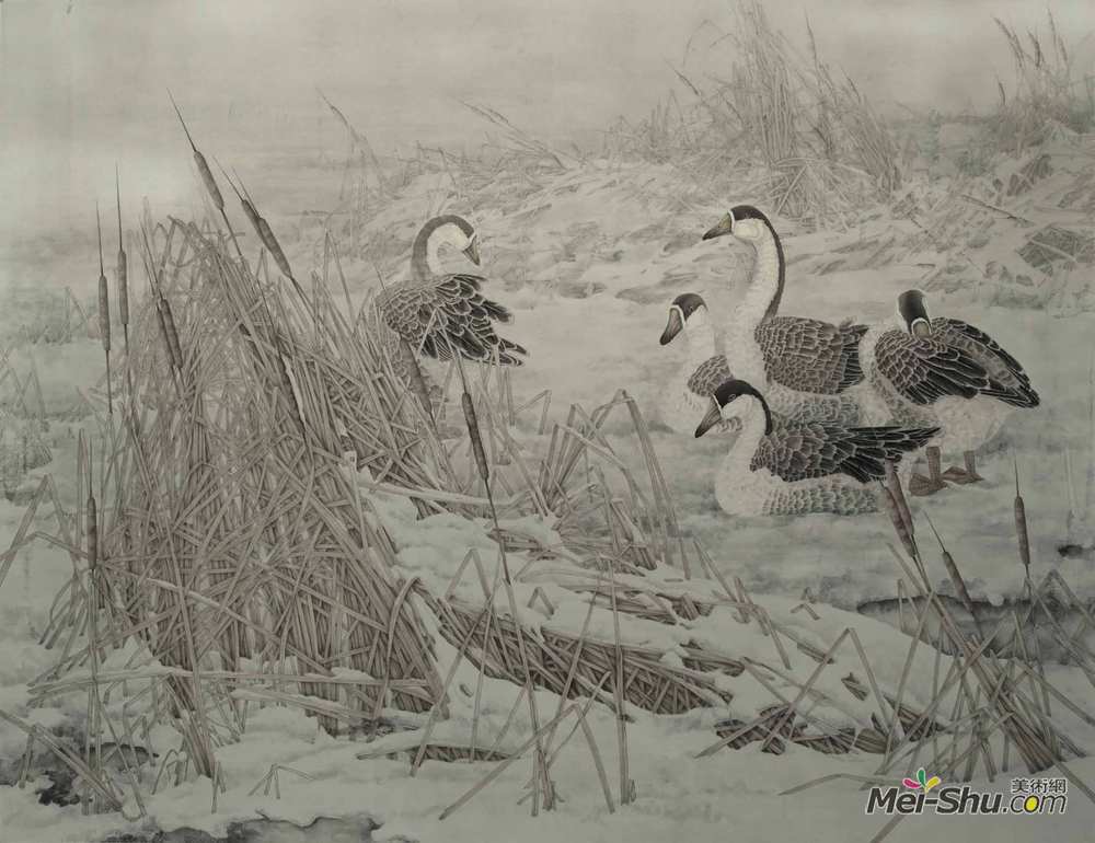 《芦塘春雪》