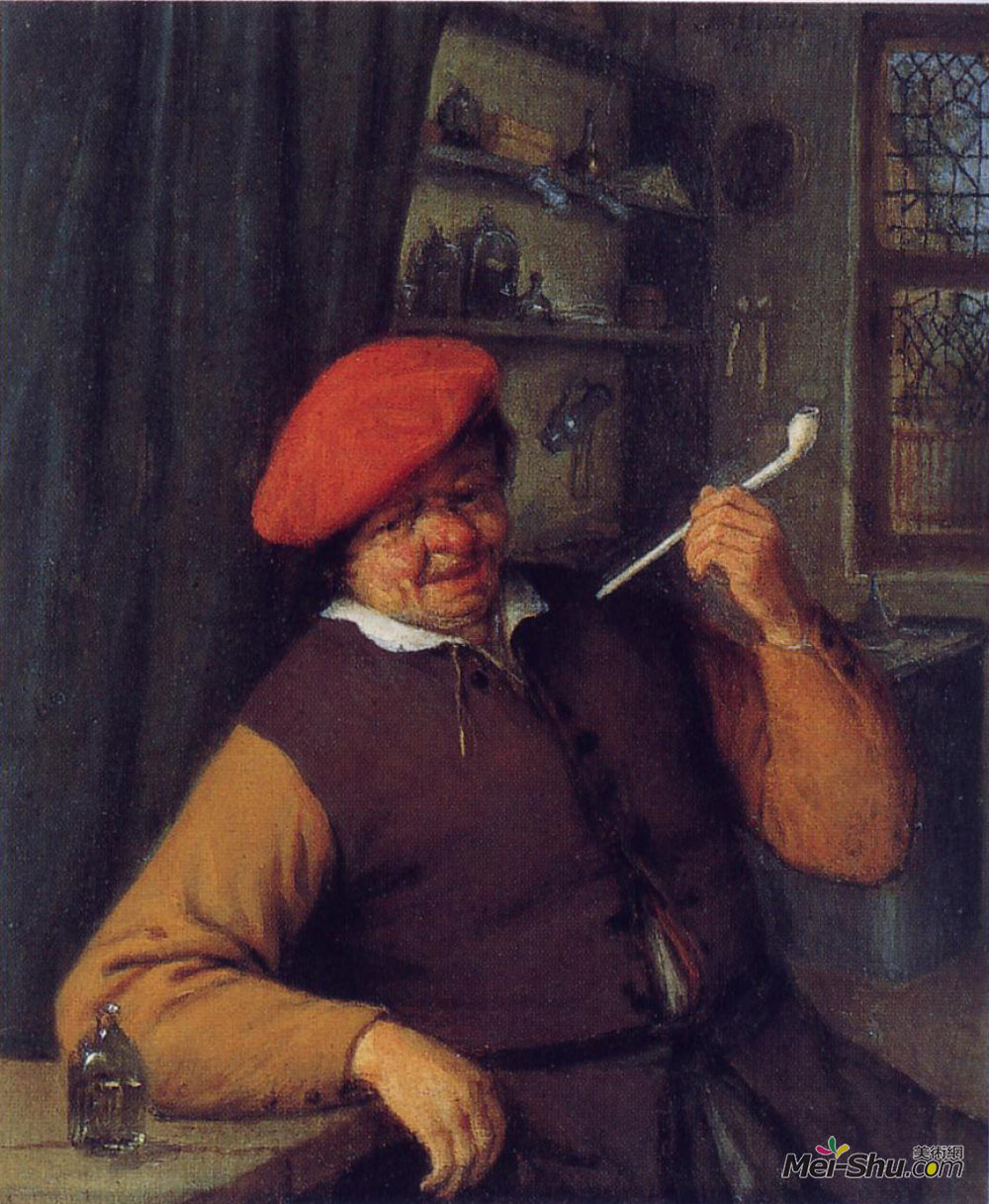 adriaen van ostade阿德里安·范·奥斯塔德油画2909《一个穿着红色