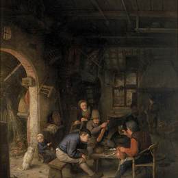 《客栈农民》阿德里安·范·奥斯塔德(Adriaen van Ostade)高清作品欣赏
