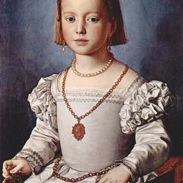 阿尼奥洛·布伦齐诺(Agnolo Bronzino)高清作品:Portrait of Bia de Medici