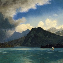 《逼近风暴》阿尔伯特·比尔施塔特(Albert Bierstadt)高清作品欣赏