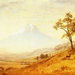 《胡德山》阿尔伯特·比尔施塔特(Albert Bierstadt)高清作品欣赏