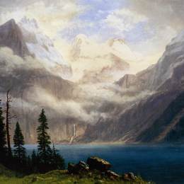 《山景》阿尔伯特·比尔施塔特(Albert Bierstadt)高清作品欣赏