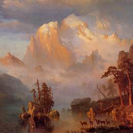 《落基山脉》阿尔伯特·比尔施塔特(Albert Bierstadt)高清作品欣赏