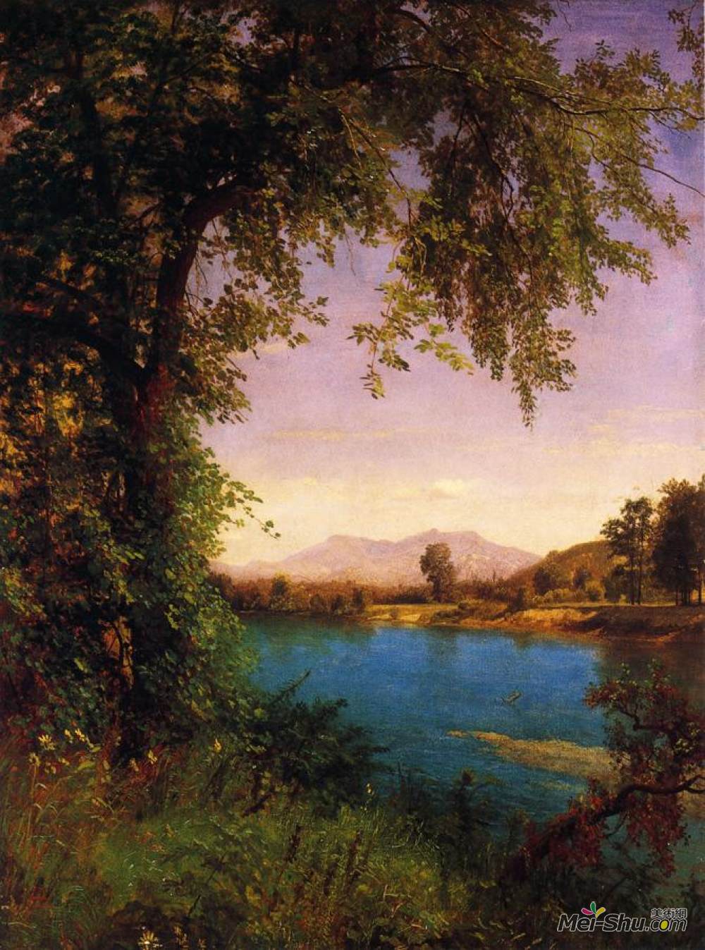 油画2141《南北护城河》阿尔伯特·比尔施塔特(albert bierstadt)高清