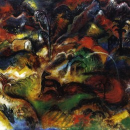 《山谷之夜》阿尔博特·布洛奇(Albert Bloch)高清作品欣赏