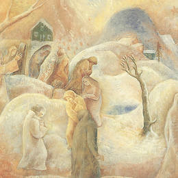 《雪中的朝圣者》阿尔博特·布洛奇(Albert Bloch)高清作品欣赏