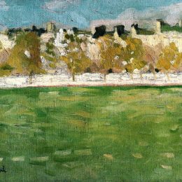 《塞纳河在巴黎的堤防》阿尔贝·马尔凯(Albert Marquet)高清作品欣赏