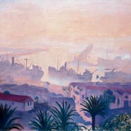《雾霾中的阿尔及尔港》阿尔贝·马尔凯(Albert Marquet)高清作品欣赏