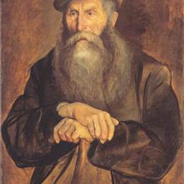阿尔宾·艾格-利恩茨(Albin Egger-Lienz)高清作品:Bildnis Eines Mannes (kniest&amp;ampück)