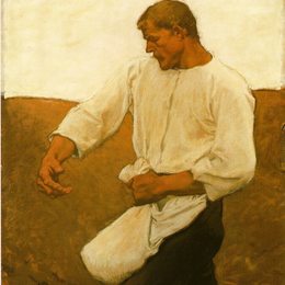 《播种者》阿尔宾·艾格-利恩茨(Albin Egger-Lienz)高清作品欣赏
