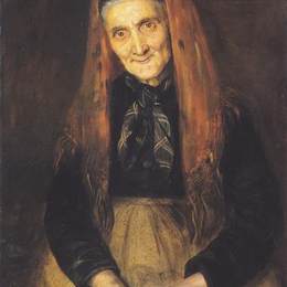 《一个女人的肖像在蒂罗尔服装》阿尔宾·艾格-利恩茨(Albin Egger-Lienz)高清作品欣赏