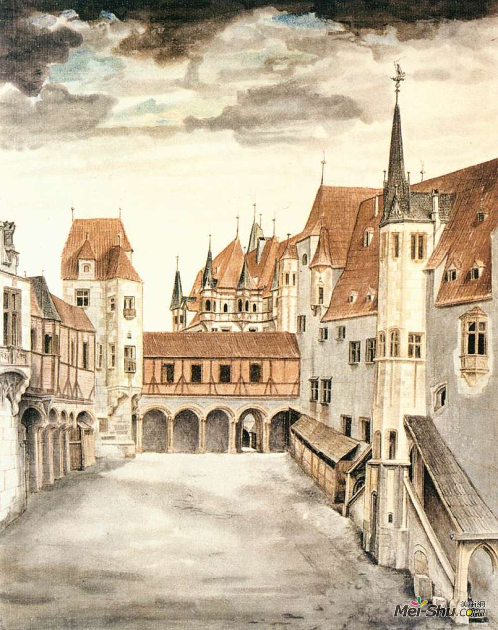 欧洲古堡油画图片