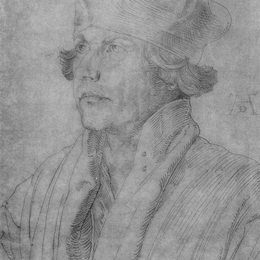 阿尔布雷希特·丢勒(Albrecht Durer)高清作品:Portrait of Cardinal Lang von Wellenburg