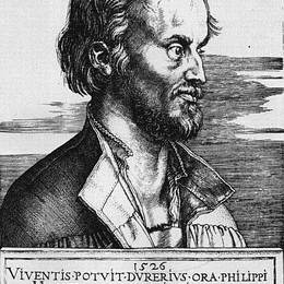 阿尔布雷希特·丢勒(Albrecht Durer)高清作品:Portrait of Philipp Melanchthon