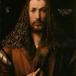 《二十八岁时的自画像》阿尔布雷希特·丢勒(Albrecht Durer)高清作品欣赏