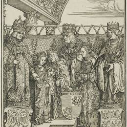 阿尔布雷希特·丢勒(Albrecht Durer)高清作品:The Congress and Double Betrothal at Vienna, from The Triump