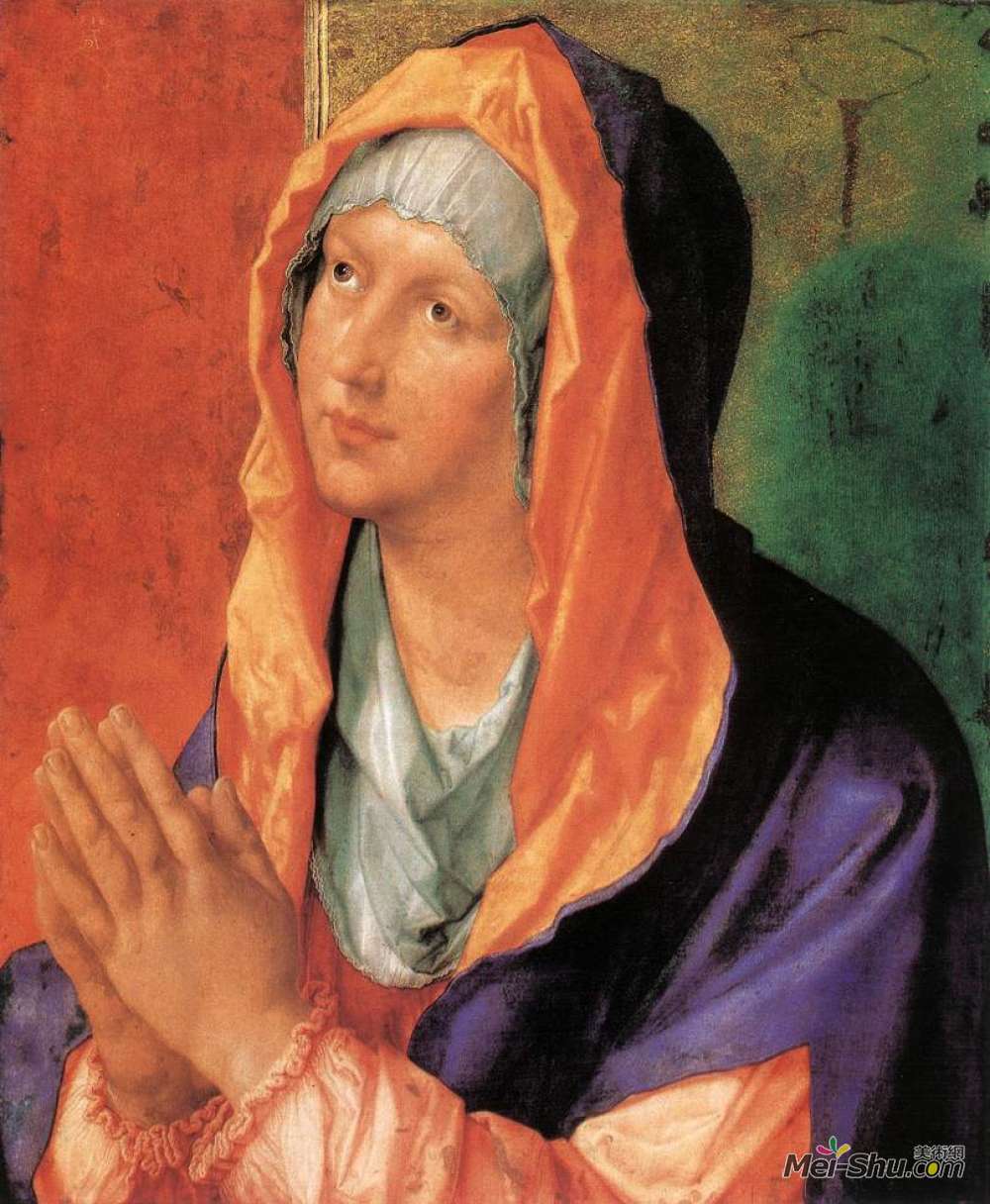 圣母祈祷油画图片
