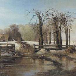 《春日》阿列克谢·孔德拉季耶维奇·萨伏拉索夫(Aleksey Savrasov)高清作品欣赏
