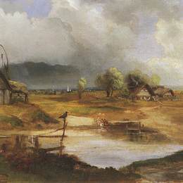 《乡村风光》阿列克谢·孔德拉季耶维奇·萨伏拉索夫(Aleksey Savrasov)高清作品欣赏