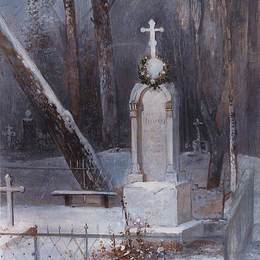 《墓穴》阿列克谢·孔德拉季耶维奇·萨伏拉索夫(Aleksey Savrasov)高清作品欣赏
