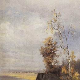 《有房子的风景》阿列克谢·孔德拉季耶维奇·萨伏拉索夫(Aleksey Savrasov)高清作品欣赏