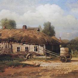 《棚屋景观》阿列克谢·孔德拉季耶维奇·萨伏拉索夫(Aleksey Savrasov)高清作品欣赏