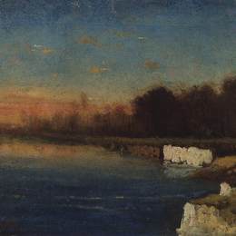 《维鲁尼亚河岸》阿列克谢·孔德拉季耶维奇·萨伏拉索夫(Aleksey Savrasov)高清作品欣赏