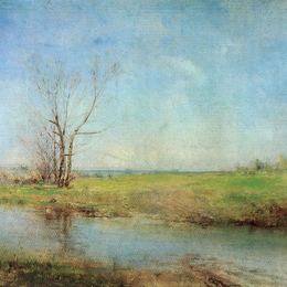 《春天》阿列克谢·孔德拉季耶维奇·萨伏拉索夫(Aleksey Savrasov)高清作品欣赏