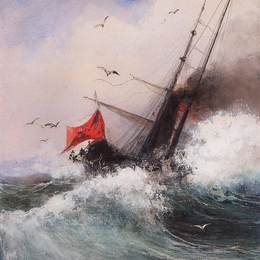 《船在海上死亡》阿列克谢·孔德拉季耶维奇·萨伏拉索夫(Aleksey Savrasov)高清作品欣赏