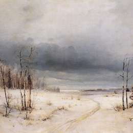 《冬天》阿列克谢·孔德拉季耶维奇·萨伏拉索夫(Aleksey Savrasov)高清作品欣赏