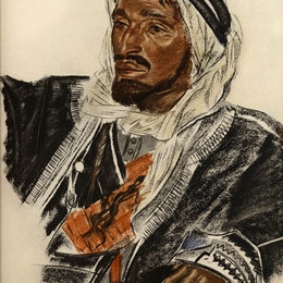 亚历山大雅各布夫列夫(Alexandre Jacovleff)高清作品:Sheikh Sattam de Haddadin of Palmyra