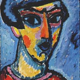 《蓝头》阿历克谢·冯·亚夫伦斯基(Alexej von Jawlensky)高清作品欣赏