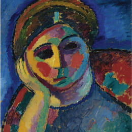 《思想女性》阿历克谢·冯·亚夫伦斯基(Alexej von Jawlensky)高清作品欣赏