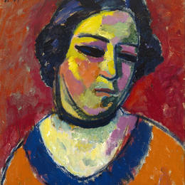 《女性肖像》阿历克谢·冯·亚夫伦斯基(Alexej von Jawlensky)高清作品欣赏